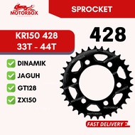 KR150 428 REAR SPROCKET - KR 150 DINAMIK JAGUH ZX150 ZX 150 GT128 GT 128 KIPS SPOKET SPOCKET BELAKAN
