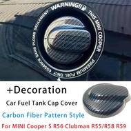 Brand New Carbon Fiber Pattern/Ray Style Black Car Fuel Tank Cap Cover Case Housing Sticker For MINI Cooper S R56 R55 Auto Parts