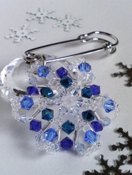 冬季Tomamu精緻奧地利水晶雪花雪雪水晶冬季優雅聖誕藍經典藍水晶玻璃北海道Tomamu Tomamu