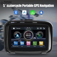 FG 5มอเตอร์ไซค์ Inch อุปกรณ์นำทาง GPS แบบพกพาในตัว Carplay/ Android Auto Display หน้าจอจีพีเอสไร้สาย IPX7กันน้ำ Apple