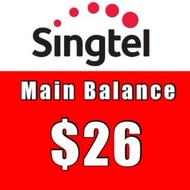 Singtel Prepaid $26 Main Balance (180 Days) / Top Up / Renew / Recharge/手机充值