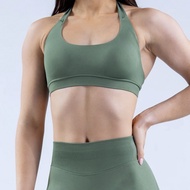 瑜伽套装yoga set现货dfyne同款高弹 瑜伽服女 挂脖文胸短裤套装 无缝运动套装女新款26.6.17
