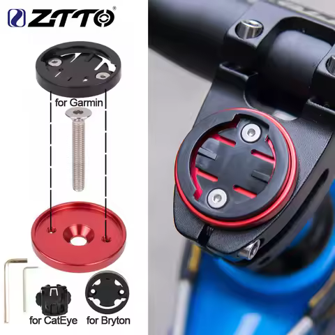 ZTTO Bicycle Computer Holder Bike Stopwatch GPS Mount Stem Top Cap Computer Holder Phone Holder For 