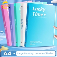 SUBEI1 Data Folder, Large Capacity Dustproof A4 File Folder,  Waterproof PP 3 Hole Loose-leaf Folder