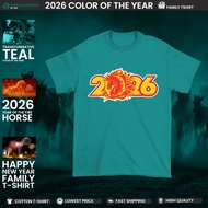 2026 Happy New year Family t-shirt (Year of the Fire Horse) -Color of the year tees design 7 unisex