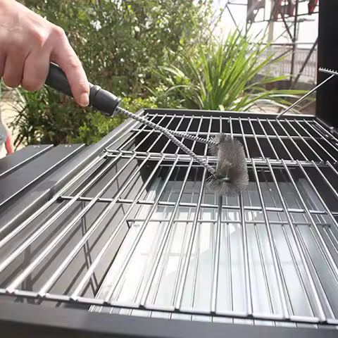 Premium Stainless Steel BBQ Grill Cleaning Brush - Durable, Rust-Resistant, Ergonomic Y-Shape for De