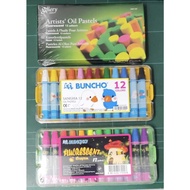 (12 Colors) Mungyo Gallery Artists' Oil Pastel Fluorescent/ Buncho Fluorescent Crayon / Sangha Oil P