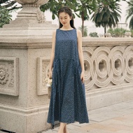 OLV - Đầm kiểu hoa suông Arabella Dress in Navy