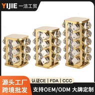 Spice Rack Seasoning Jar Square Rack Stainless Steel Spice Glass Rotating Household Storage Rack Set