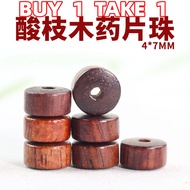 Manik Longgar Rosewood 4x7mm Manik Pil Spacer DIY Tahun Baru Bahan Aksesori Borong
