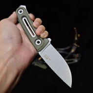 มีดเดินป่า วัสดุใบมีด: 5CR13MOV ด้ามจับ ABS ไนลอนไฟเบอร์กลาส ซองABSไนลอนไฟเบอร์กลาส