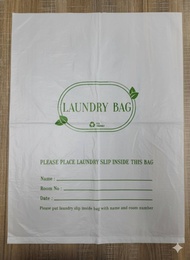 ถุงซักรีดย่อยสลาย LAUNDRY BAG สำหรับ โรงแรม รีสอร์ท และ หอพัก สีเขียว 18x24นิ้ว 300ใบ