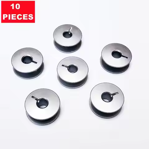 10Pcs Sewing Machine Metal Bobbins (55623A) Metal "L" Bobbins - Fit Singer Brother Janome Bernina Al