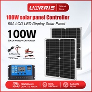 UORRIS 100W solar panel Solar Charge Controller 60A LCD LED Display Solar Panel