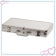 [meteor2] Chip Carry Case Chip Set Box Solid Portable Aluminum Alloy Box for Travel Household Dealer