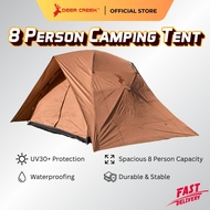 Deer Creek 8 Person Camping Tent Hurricane Plus | Khemah 8 Orang Tahan Ribut | 8人露营帐篷 防风防雨 大空间
