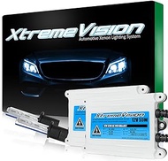 XtremeVision 55W AC Xenon HID Bundle with Slim AC Ballast (1 Pair) and H1 6000K - 6K Light Blue Xenon Bulb (1 Pair)