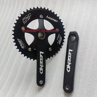 ชุดเกียร์สูงสุด Gray Aluminium Alloy Crankset 44-46-48T สำหรับรถจักรยานเสือหมอบ ขนาด 26 นิ้ว อุปกรณ์
