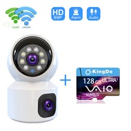 fmkกล้องวงจรปิด V9LWiFi 360° พิกเซล 4K กล้องวงจรปิดไร้สาย ไร้สายไม่ใช้เน็ต Night Vision มาพร้อมกล้อง