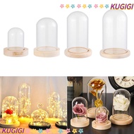 KUGIGI Glass cloche Plants Fairy Lights Transparent Bottle Glass Vase Jar Flower Storage box