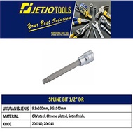 Socket 9.5x100MM JETJO TOOLS 200740 /Spline Bit 1/2" DR LAKONI PRO