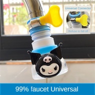 kangle ♫ Sanrio Faucet Filter Faucet Extender Hellokitty Cinnamoroll Kuromi ก๊อกน้ำห้องครัวเครื่องกร