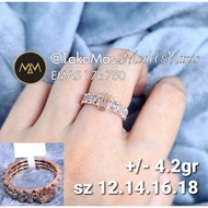 SUNSHINE CINCIN CROWN ROLEX EMAS ROSEGOLD 750 KADAR 17K TERMURAH