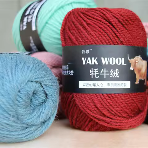 2pcs X100g Yarn Crochet Yarn for Knitting Wool Yak Yarn for Hand Knitting PLY Fine Woolen Dyed Yarn