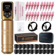 AMBITION Torped 32 Tattoo Pen Kit - SAME PRICE, FREE 20 PC Cartridges (1005RL/1007RL/1209RM/1215RM) 
