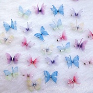 Super Fairy Mesh Butterfly Hair Clip for Girls, Realistic Double Layer 3D Side Clip, Ancient Style C