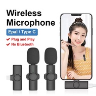 K9 Wireless Microphone for phone Lavalier Microphone Live Vlogging Microphone for Video Recoding Int