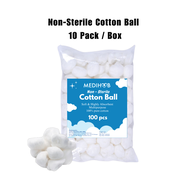 [Bundle]Medihub Non-Sterile Cotton Balls 100pcs/10Pack | Sterile Cotton Balls (10pcs/20pack)