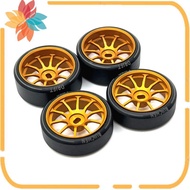 4Pcs Hard Plastic Drift Tire Tyre Metal Wheel Rim for  284131 K969 K989 P929 Mini-Z 1/28 RC Car Upgr