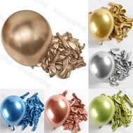 100pcs 5inch Metal Balloons Chrome Metallic Latex Balloons For Birthday Balloons Party Decorations