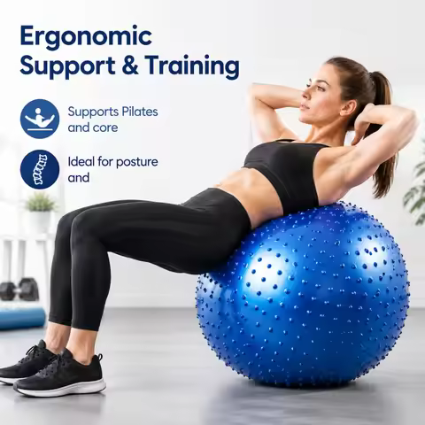 55CM 65CM 75CM Pvc Yoga Massage Ball Thickened Explosion-proof Big Dragon Ball Particles Massage Yog
