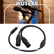 IWUYEAR Dual 3pin XLR Male to 1/8in TRS, Plug and Play 0.5m / 1.64ft Stereo Y Splitter Cable, Conven