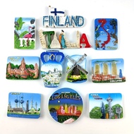 【Shipment Within 24 Hours】Travel Refrigerator Magnet World City Souvenirs Florida Flamingo Cambodia 