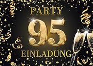 Edition Colibri 95th Birthday Invitation Cards Pack of 10 A6 Card Set Invitations for Writing on Par