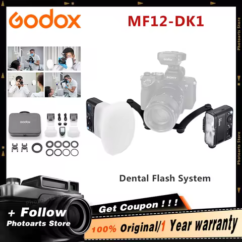 Godox MF12-DK1 MF12 Dental Flash Light TTL Flash 2.4 GHz Wireless Control Speedlight for Sony A6400 