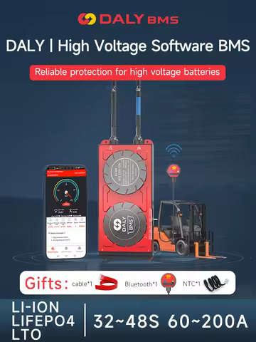 Daly High Voltage Smart BMS 32S-48S BT Li-ion LiFePo4 LTO Battery Solar Inverter Outdoor Power Home 