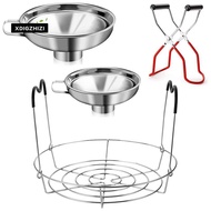 4 Pieces Canning Kit, 1PC Canning Rack+ 1PC Canning Jar Lifter Tong+ 2PC Canning Funnels, Canning Su