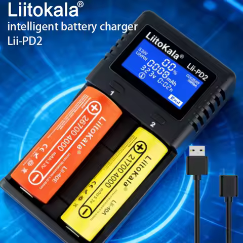 LiitoKala Lii-PD2 18650 intelligen Battery Charger for 3.7V Li-ion /18500/16340/26650/21700 /20700/1