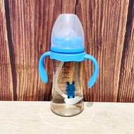 PPSU Milk Bottle with Straw Kids Water Bottle Botol Susu Ada Straw Milk Bottle with Handle 300ml