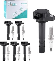 AULINK Set of 6 UF624 Ignition Coil Pack & 97390 Spark Plugs 3.5L 3.7L For Honda Odyssey Accord Cros