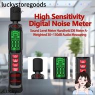 LUCKYSTOREGOODS Sound Level Meter, Windproof 30-130dB Noise Meter, Professional 125Hz-8KHz Digital D