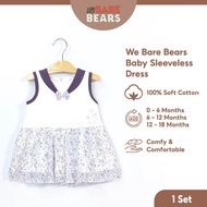 We Bare Bears 6-18M Set Baju Bayi Perempuan / Baby Girl Newborn Fashion Clothing Knit Dress Sleevele