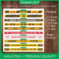 Premium Aquarium sticker DO NOT TOUCH MY FISH TANK / sticker aquarium PREDATOR FISH / CHANNA FISH / 