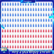 200pcs 16-14 AWG Red Blue Wire Connector Insulated Fork Terminal #4