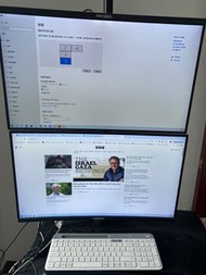 2 x 27” 電腦螢幕 with 支架 2k monitors with stand
