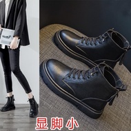 AT/👟Dr. Martens Boots2022New Genuine Leather Short Boots Spring and Autumn Single Boots Flat Large Size Women's Boots41O